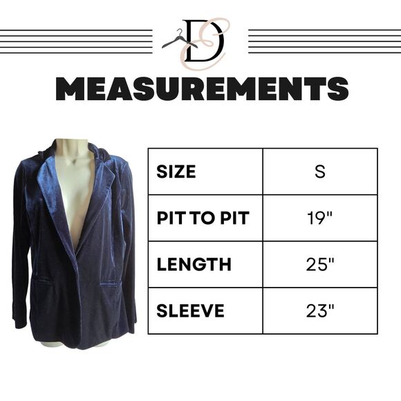 TAHARI Navy Blue Velvet Blazer Jacket | Single Button Formal Office Small (S) - Picture 9 of 13